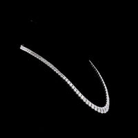 14K White Gold 45.5 Carat Graduating Riviera Necklace with North-South Radiant Cut Lab Diamonds (E-F Color, VVS2 Clarity) - 103 Stones Total - Covaloro Fine Jewelry