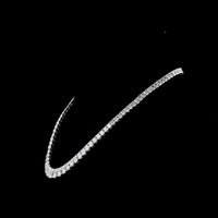 14K White Gold 45.5 Carat Graduating Riviera Necklace with North-South Radiant Cut Lab Diamonds (E-F Color, VVS2 Clarity) - 103 Stones Total - Covaloro Fine Jewelry