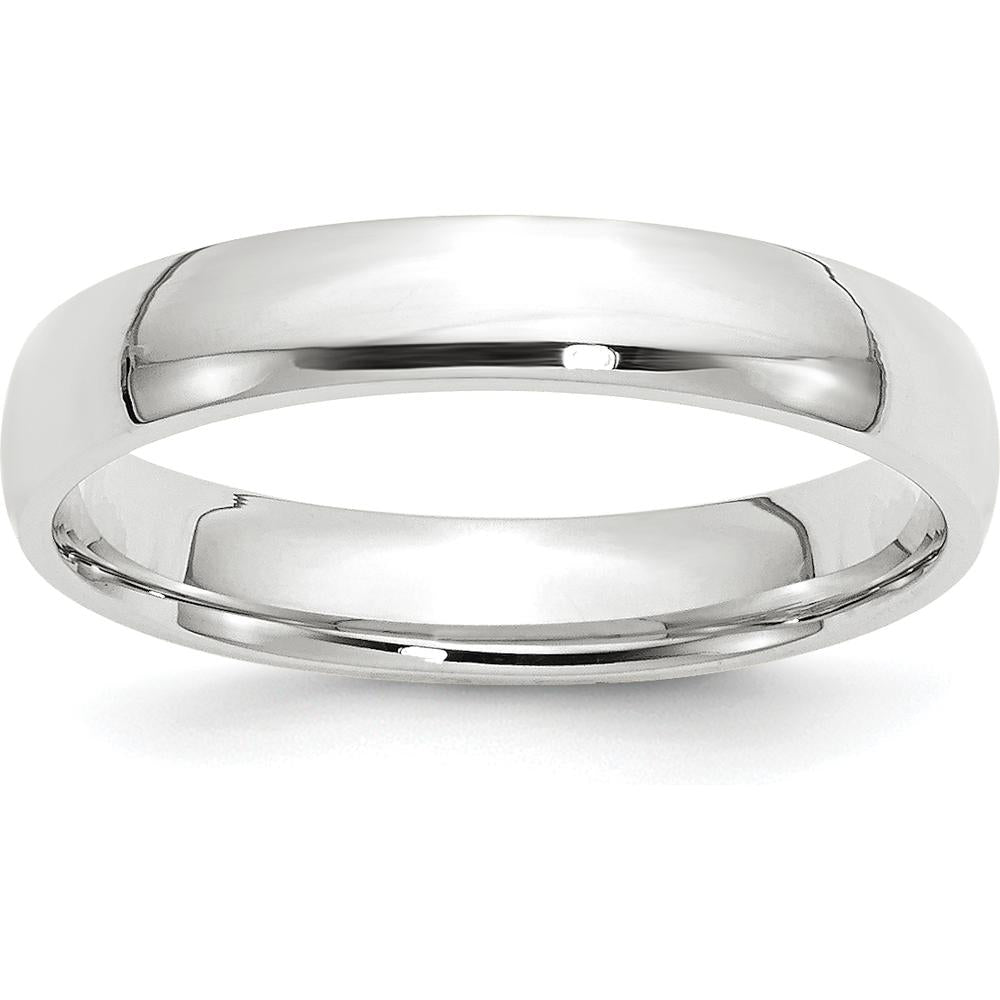 14K White Gold 4mm Comfort Fit Wedding Band - Lightweight, Engravable, Size 5 by 0