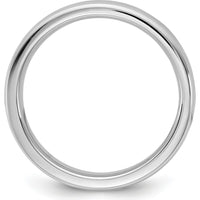 14K White Gold 4mm Comfort Fit Wedding Band with Polished Finish - Domed Profile by 0