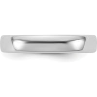 14K White Gold 4mm Comfort Fit Wedding Band with Polished Finish - Domed Profile by 0