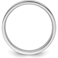 14K White Gold 4mm Flat Comfort Fit Wedding Band - Size 9 by Luciano & Cie