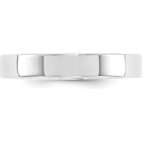 14K White Gold 4mm Flat Comfort Fit Wedding Band - Size 9 by Luciano & Cie