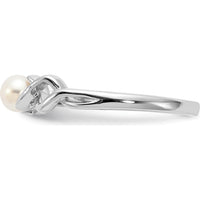 14K White Gold 4mm Freshwater Cultured Pearl Ring by Monteluci Fine Jewelry