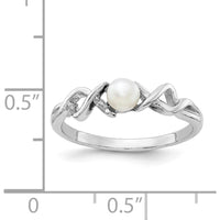 14K White Gold 4mm Freshwater Cultured Pearl Ring by Monteluci Fine Jewelry