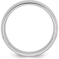 14K White Gold 4mm Knife Edge Comfort Fit Wedding Band - Size 5.5 by Luciano & Cie