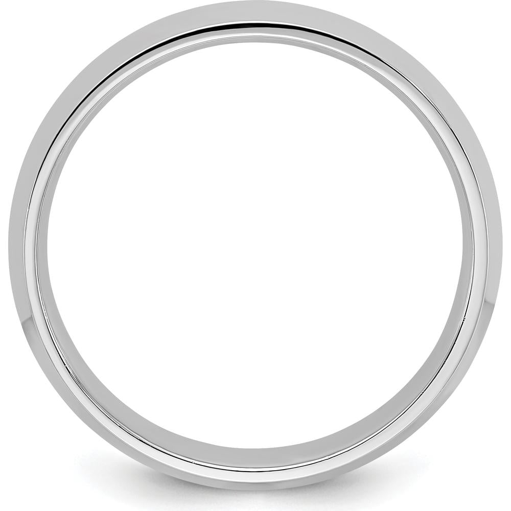 14K White Gold 4mm Knife Edge Comfort Fit Wedding Band - Size 5.5 by Luciano & Cie