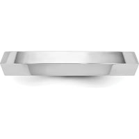 14K White Gold 4mm Knife Edge Comfort Fit Wedding Band - Size 5.5 by Luciano & Cie