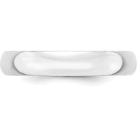 14K White Gold 4mm Lightweight Half Round Wedding Band - Size 12.5 by Luciano & Cie