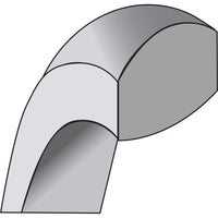 14K White Gold 4mm Polished Comfort Fit Wedding Band - Domed Shape, Size 6.5 by 0