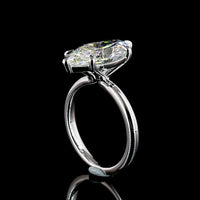 14K White Gold 5.11 Carat Marquise Cut Lab Diamond Solitaire Ring - IGI Certified E-F VVS2 - Covaloro Fine Jewelry