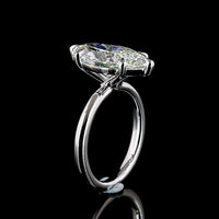 14K White Gold 5.11 Carat Marquise Cut Lab Diamond Solitaire Ring - IGI Certified E-F VVS2 - Covaloro Fine Jewelry
