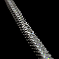 14K White Gold 5.35 Carat Lab Diamond Tennis Necklace with Bezel Set Round Brilliant Cut Stones, E-F Color VS1 Clarity - Covaloro Fine Jewelry