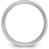 14K White Gold 5.5mm Bevel Edge Comfort Fit Wedding Band - Polished Finish by 0