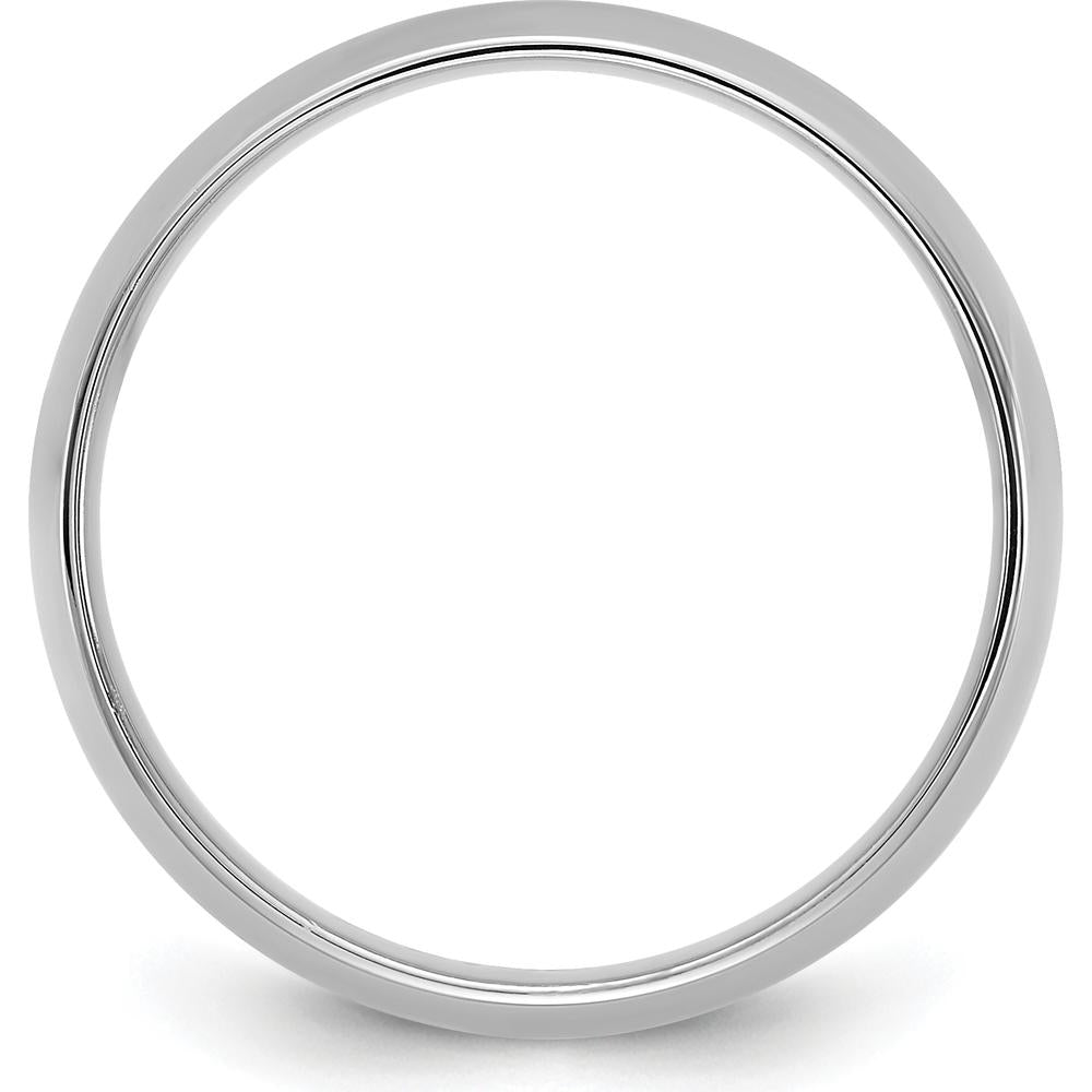 14K White Gold 5.5mm Comfort Fit Wedding Band - Rhodium Plated by 0