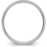 14K White Gold 5.5mm Comfort Fit Wedding Band with Polished Finish and Rhodium Plating by 0