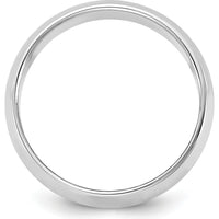 14K White Gold 5.5mm Domed Polished Wedding Band - Engravable, Solid Gold by Luciano & Cie