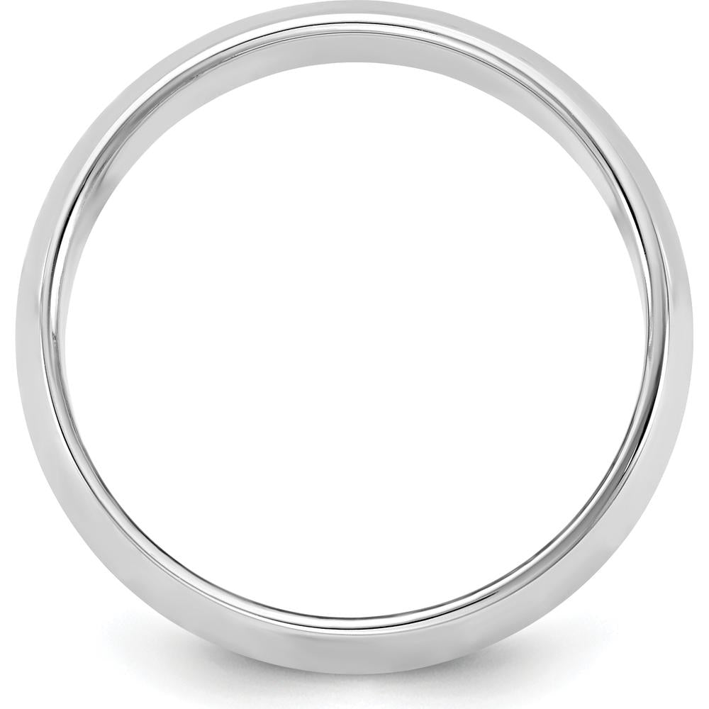 14K White Gold 5.5mm Domed Polished Wedding Band - Engravable, Solid Gold by Luciano & Cie