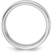 14K White Gold 5.5mm European Comfort Fit Wedding Band - Polished Domed Design by 0