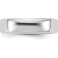 14K White Gold 5.5mm European Comfort Fit Wedding Band - Polished Finish by 0