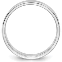 14K White Gold 5.5mm Flat Band - Polished Finish, Engravable by Luciano & Cie