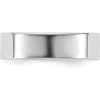 14K White Gold 5.5mm Flat Band - Polished Finish, Engravable by Luciano & Cie
