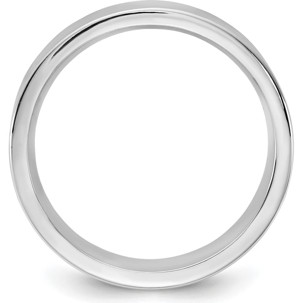 14K White Gold 5.5mm Standard Flat Comfort Fit Band - Engravable by Luciano & Cie