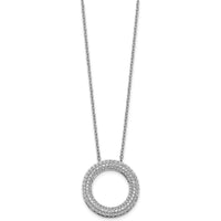 14K White Gold 5/8 Carat Diamond Circle Necklace - 18" Length with 43 Round Diamonds by Monteluci Fine Jewelry