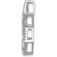 14K White Gold 5/8 Carat Diamond Star of David Chain Slide Pendant by Monteluci Fine Jewelry