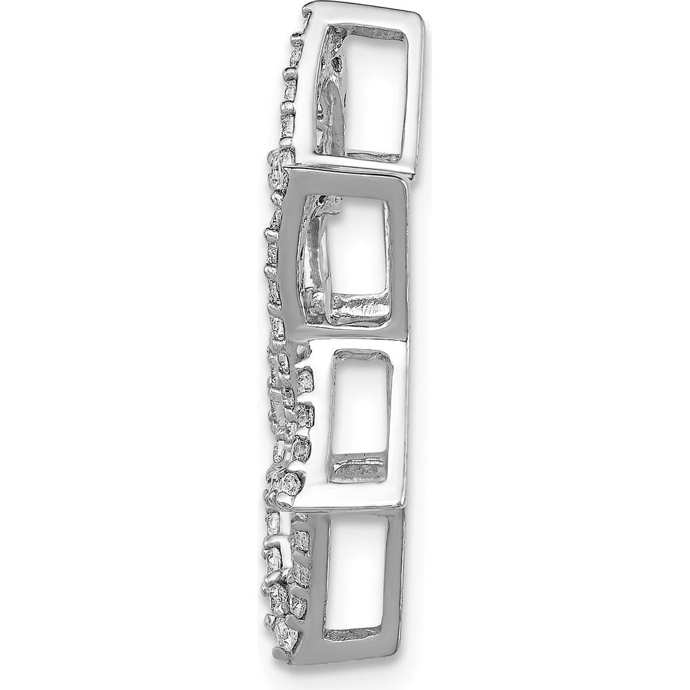 14K White Gold 5/8 Carat Diamond Star of David Chain Slide Pendant by Monteluci Fine Jewelry
