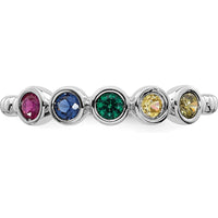 14K White Gold 5 Birthstone Mother's Ring Mounting - Customizable with Birthstones by Oro Pregiato