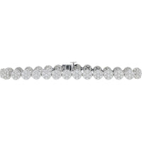 14K White Gold 5 Carat Diamond Tennis Bracelet with Prong Set Round Diamonds - 5.00 Carat Total Diamond Weight