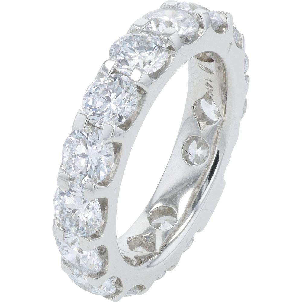 14K White Gold 5 Carat Lab Grown Diamond Band