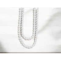 14K White Gold 5 Carat Tennis Necklace with Round Brilliant Cut Diamonds in Four-Prong Setting - Royal Jewelry