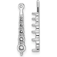 14K White Gold 5-Stone Dangle Diamond Earring Jacket Mountings - 0.385 Carats Total Diamond Weight by Monteluci Fine Jewelry