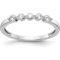 14K White Gold 5-Stone Diamond Ring - 0.25 Carat Total Diamond Weight by 0