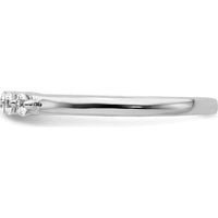 14K White Gold 5-Stone Diamond Ring - 0.25 Carat Total Diamond Weight by 0