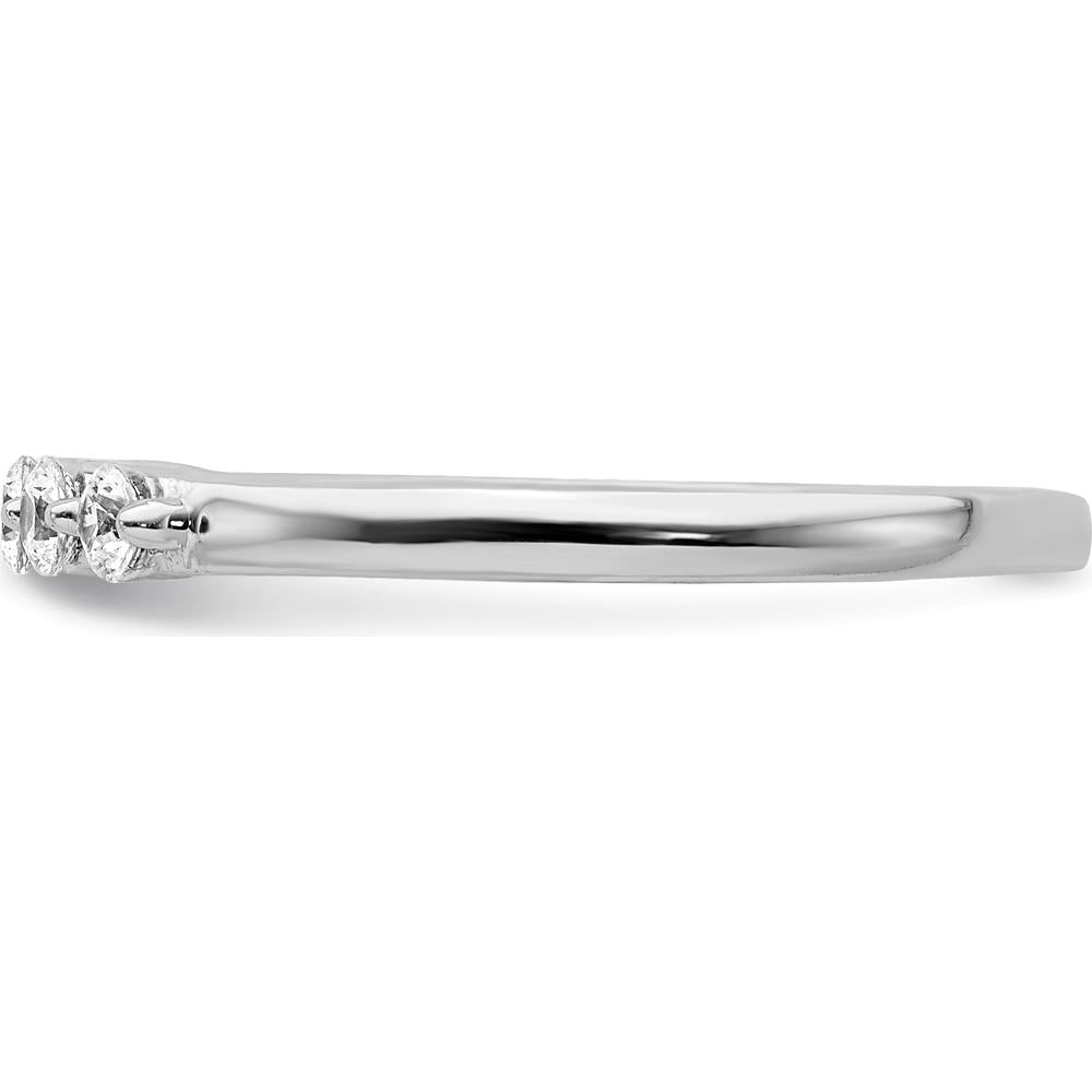 14K White Gold 5-Stone Diamond Ring - 0.25 Carat Total Diamond Weight by 0