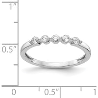 14K White Gold 5-Stone Diamond Ring - 0.25 Carat Total Diamond Weight by 0