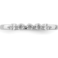 14K White Gold 5-Stone Diamond Ring - 0.25 Carat Total Diamond Weight by 0