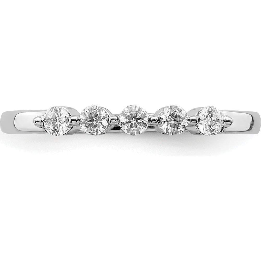 14K White Gold 5-Stone Diamond Ring - 0.25 Carat Total Diamond Weight by 0