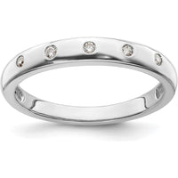 14K White Gold 5-Stone Diamond Ring with Round Diamonds - 0.06 Carat Total Diamond Weight by 0