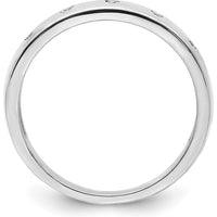 14K White Gold 5-Stone Diamond Ring with Round Diamonds - 0.06 Carat Total Diamond Weight by 0
