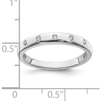 14K White Gold 5-Stone Diamond Ring with Round Diamonds - 0.06 Carat Total Diamond Weight by 0