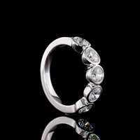 14K White Gold 5-Stone Eternity Band with Bezel Set Round Brilliant Lab-Grown Diamonds - 2.03 Total Carat Weight - Covaloro Fine Jewelry