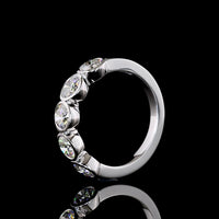 14K White Gold 5-Stone Eternity Band with Bezel Set Round Brilliant Lab-Grown Diamonds - 2.03 Total Carat Weight - Covaloro Fine Jewelry