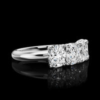 14K White Gold 5-Stone Eternity Band with Cushion Brilliant Lab Diamonds - 2.64 Carats Total Diamond Weight - Covaloro Fine Jewelry