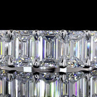 14K White Gold 5-Stone Eternity Band with Emerald Cut Lab Diamonds - 2.11 Carat Total Weight E-F VS1 - Covaloro Fine Jewelry