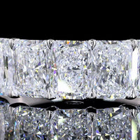 14K White Gold 5-Stone Eternity Band with North-South Prong Set Radiant Cut Lab Diamonds - 1.99 Carats Total Diamond Weight - Covaloro Fine Jewelry