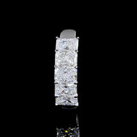 14K White Gold 5-Stone Eternity Band with North-South Prong Set Radiant Cut Lab Diamonds - 1.99 Carats Total Diamond Weight - Covaloro Fine Jewelry